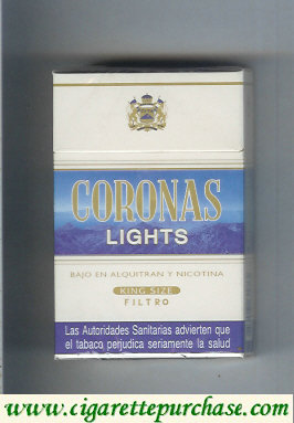 Coronas Lights cigarettes king size filtro